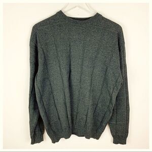 Liz Claiborne Green Cotton Blend Crewneck Sweater‎